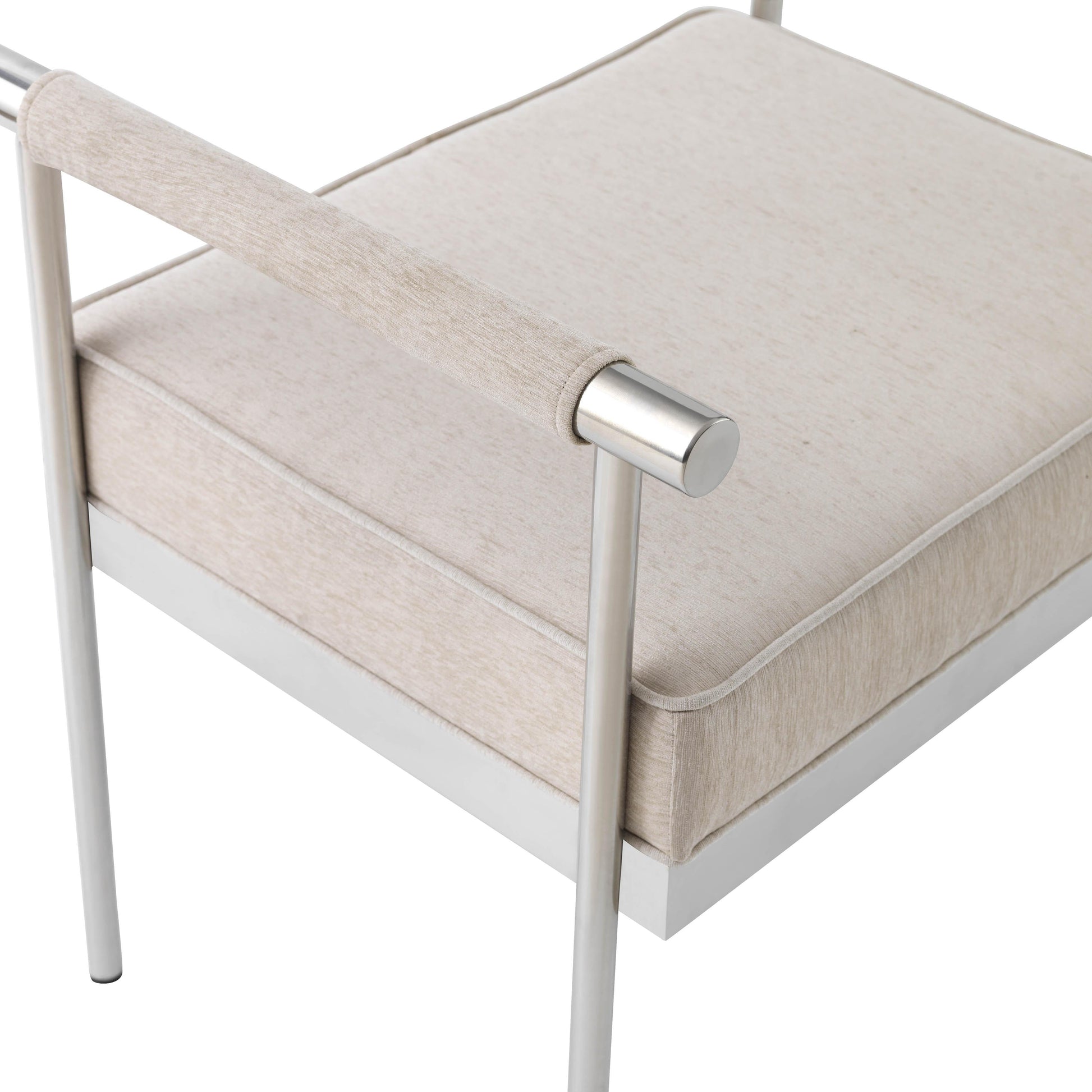 Diva 25 Cream Velvet Bench by TOV Oc5511