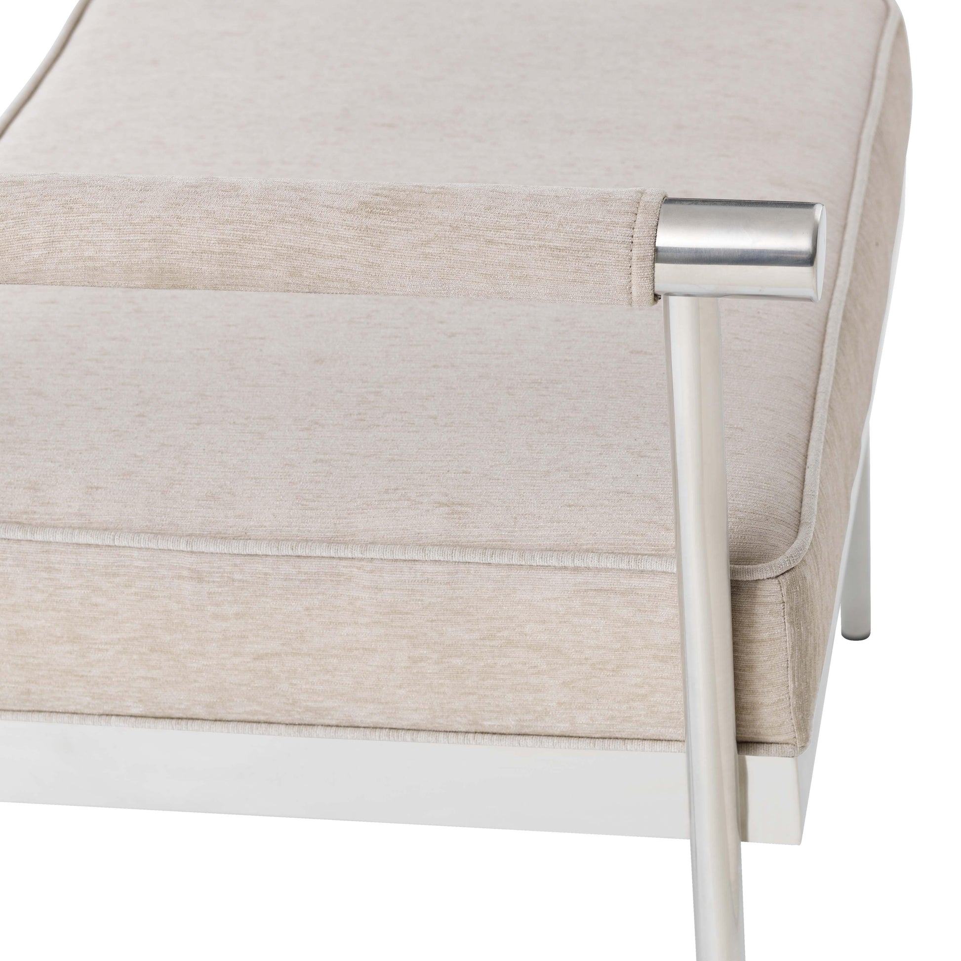 Diva 25 Cream Velvet Bench by TOV Oc5511