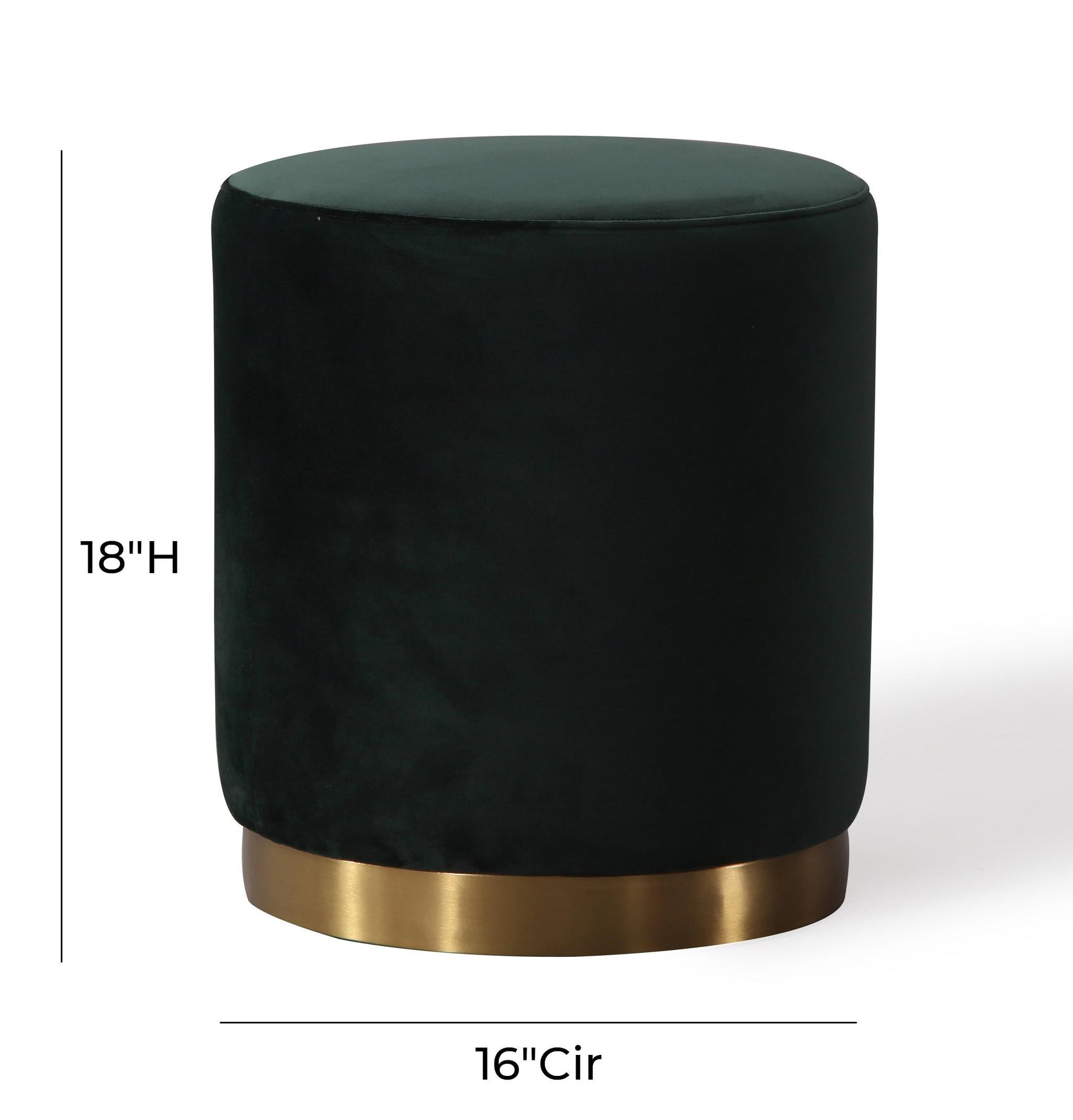 Opal Velvet Ottoman by TOV Oc6155