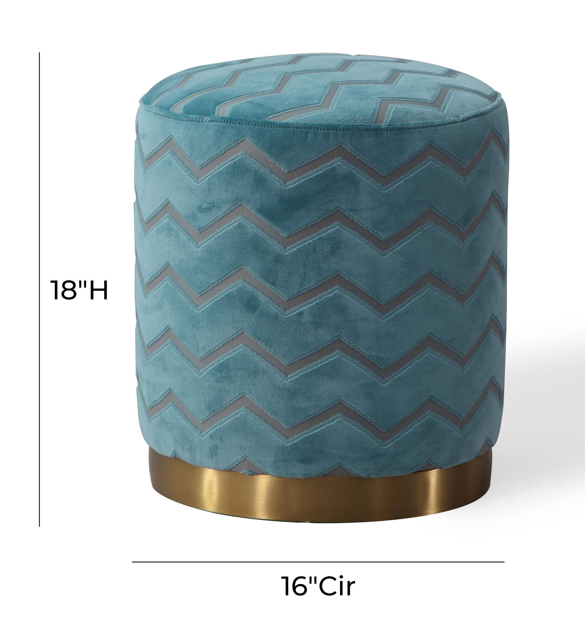 Opal Velvet Ottoman by TOV Oc6112
