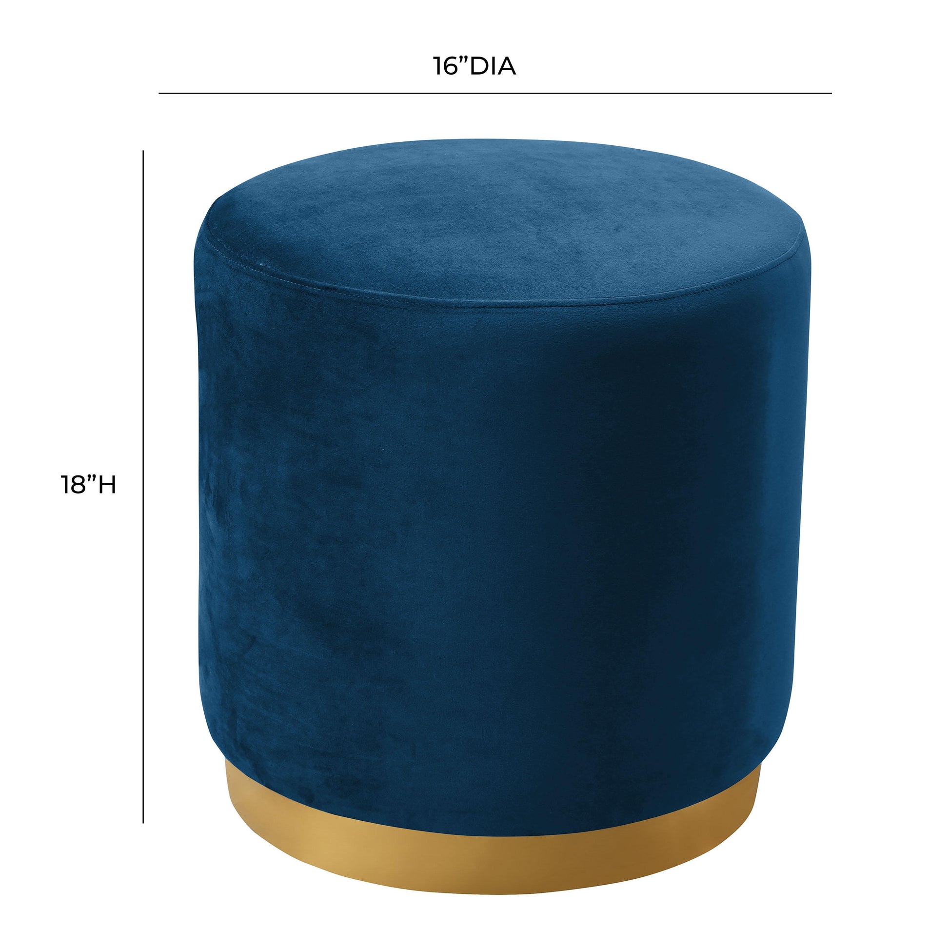 Opal Velvet Ottoman by TOV Oc6111