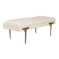 Brno White Waived Velvet Bench by TOV