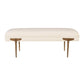 Brno White Waived Velvet Bench by TOV