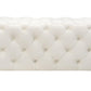 Kaylee Cream Velvet Ottoman by TOV