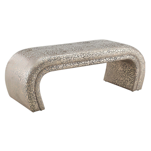 Kenya Gilded Leopard Bench by TOV