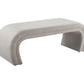 Kenya Light Grey Velvet Bench by TOV