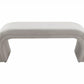 Kenya Light Grey Velvet Bench by TOV