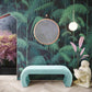 Kenya Bright Blue Velvet Bench by TOV