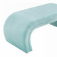 Kenya Bright Blue Velvet Bench by TOV