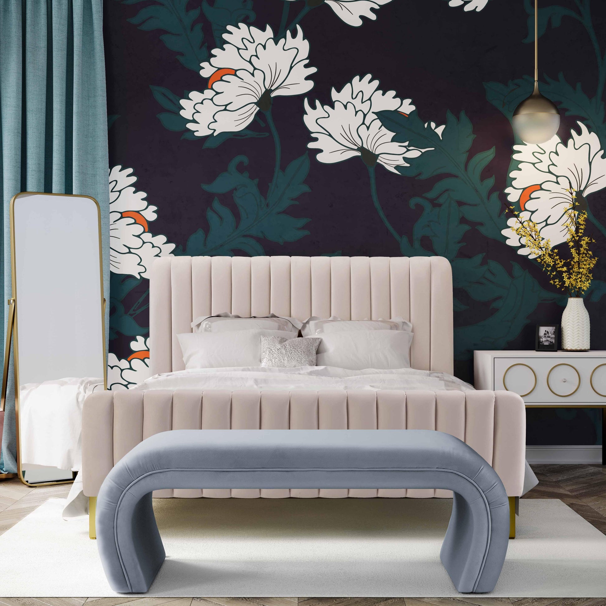 Kenya 48 Velvet Bench by TOV Oc6379