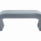 Kenya Sea Blue Velvet Bench by TOV