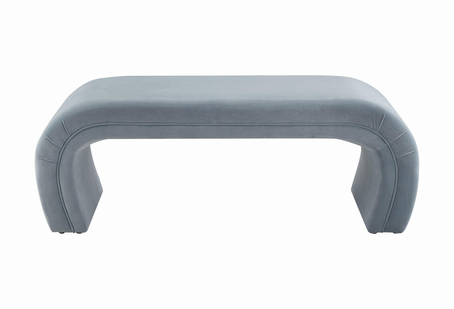 Kenya Sea Blue Velvet Bench by TOV