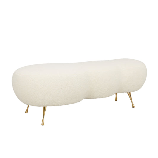 Welsh 56 Faux Shearling Bench by TOV Oc6431