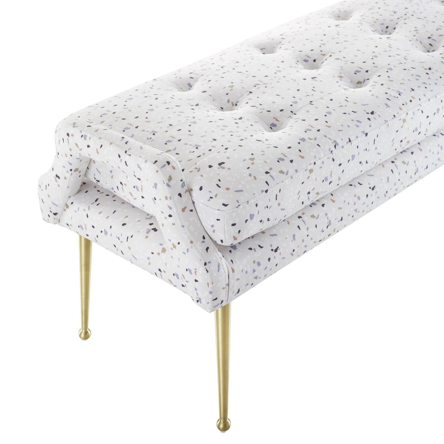 Eileen Velvet Bench Terrazzo by Tov Furniture