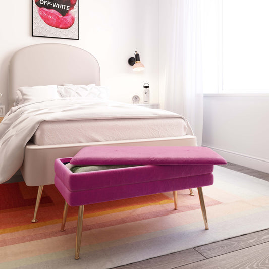 Ziva Plum Storage Bench by TOV Furniture – photo 2 of 6