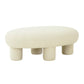 Discus 46 Cream Boucle Oval Ottoman by TOV Oc68105