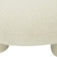 Discus 46 Cream Boucle Oval Ottoman by TOV Oc68105