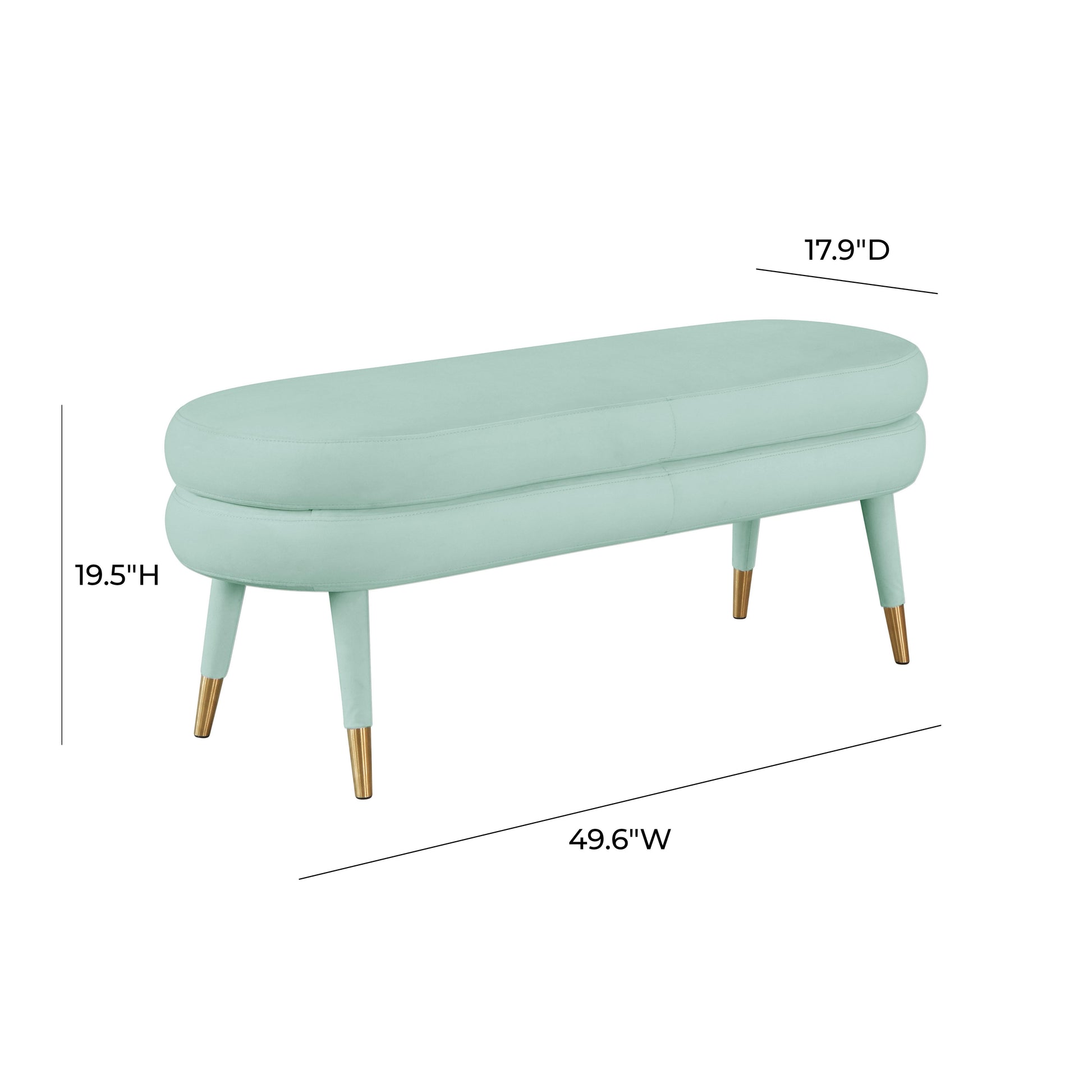Betty 50 Velvet Bench by TOV Oc68123