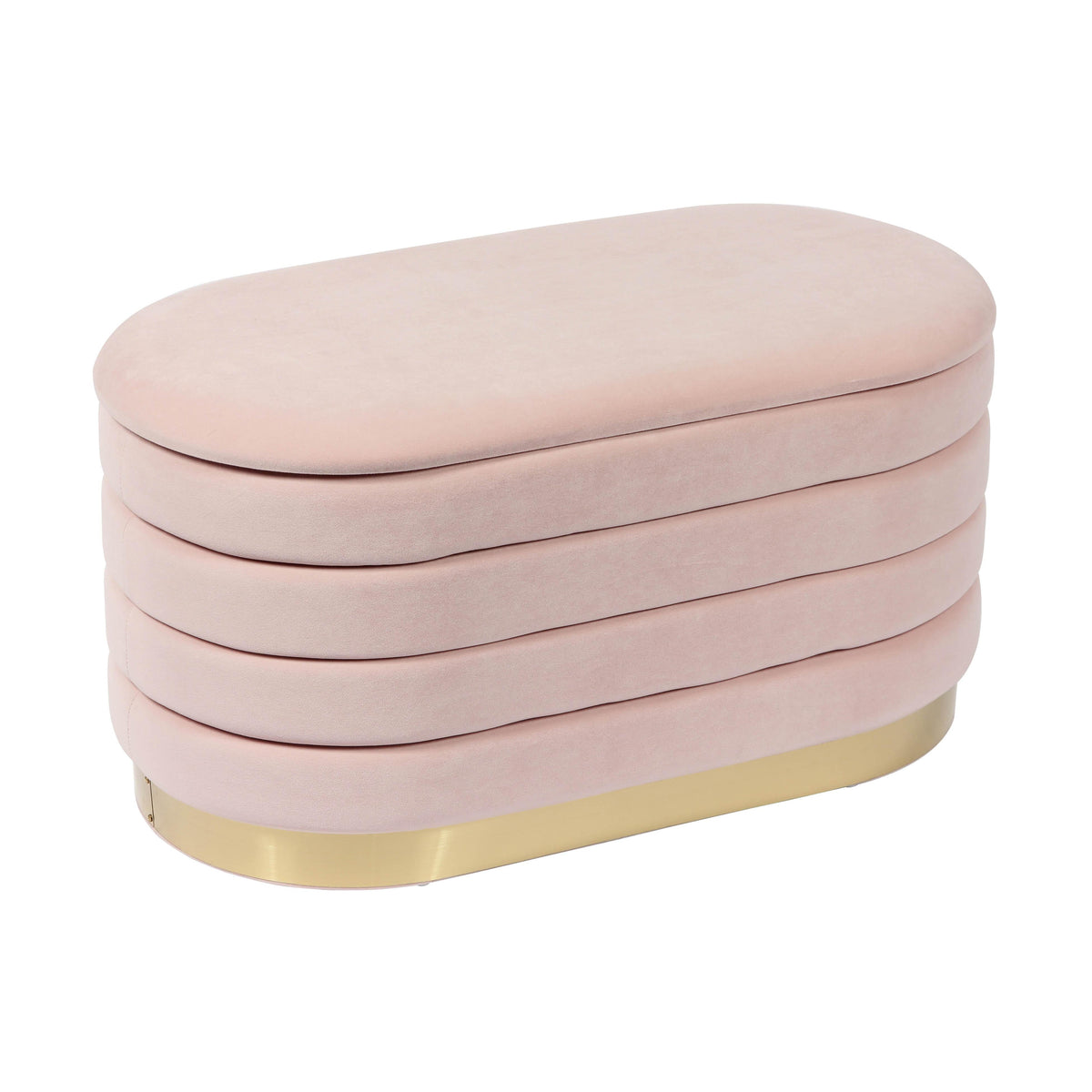 Lillian Blush Performance Velvet Storage Bench by TOV Furniture – photo 1 of 9