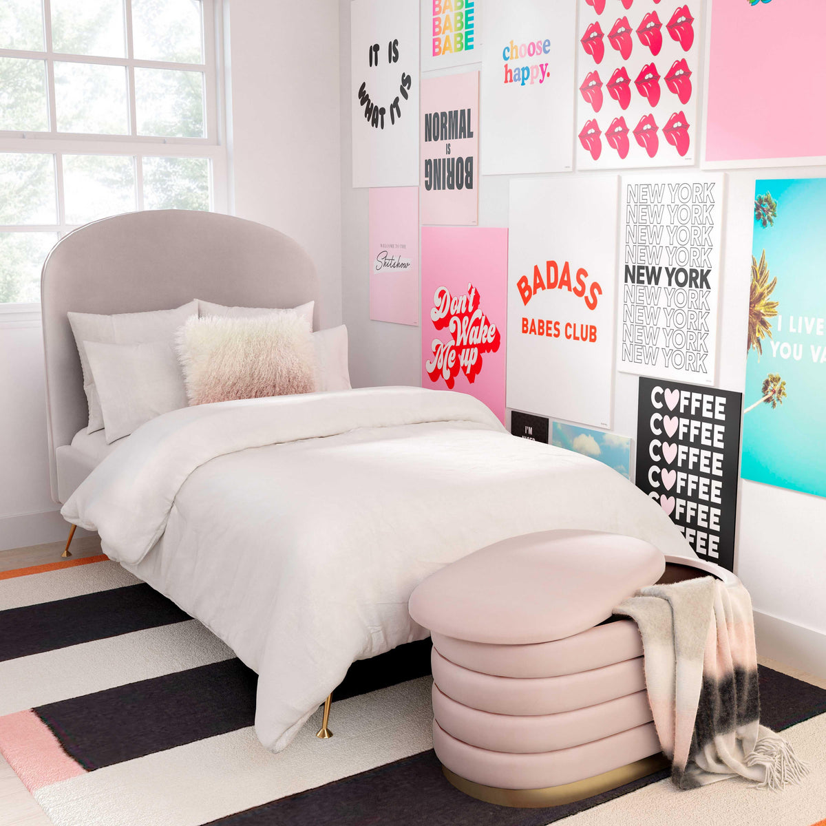 Lillian Blush Performance Velvet Storage Bench by TOV Furniture – photo 2 of 9