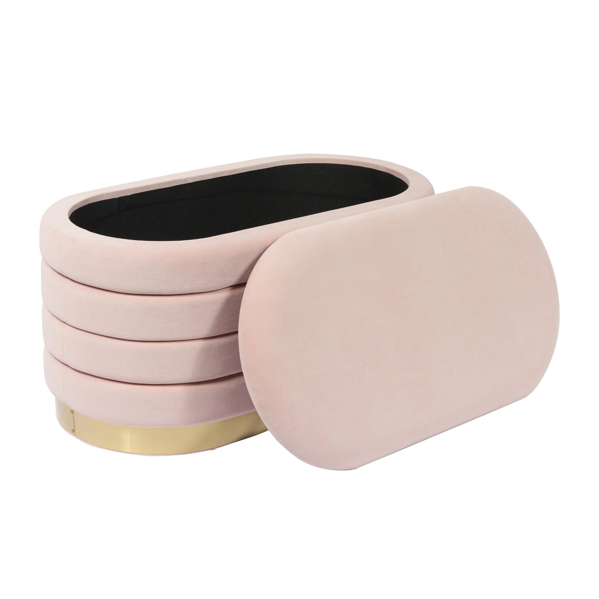 Lillian Blush Performance Velvet Storage Bench by TOV Furniture – photo 3 of 9