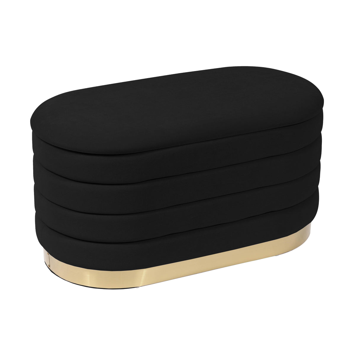 Lillian Black Performance Velvet Storage Bench by TOV Furniture – photo 1 of 9
