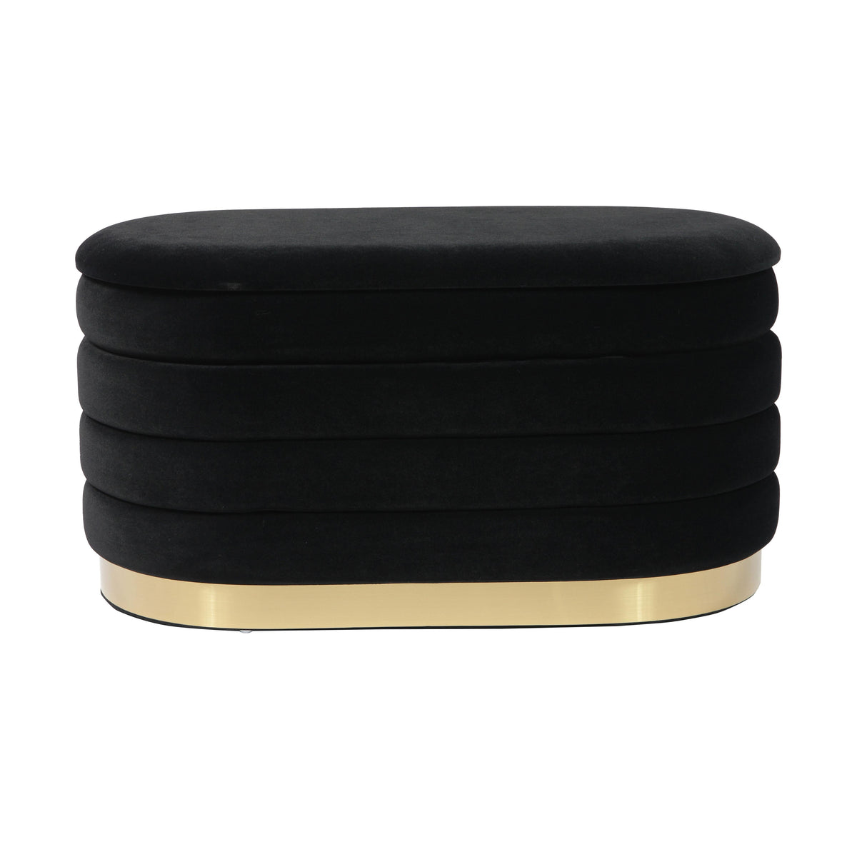 Lillian Black Performance Velvet Storage Bench by TOV Furniture – photo 4 of 9