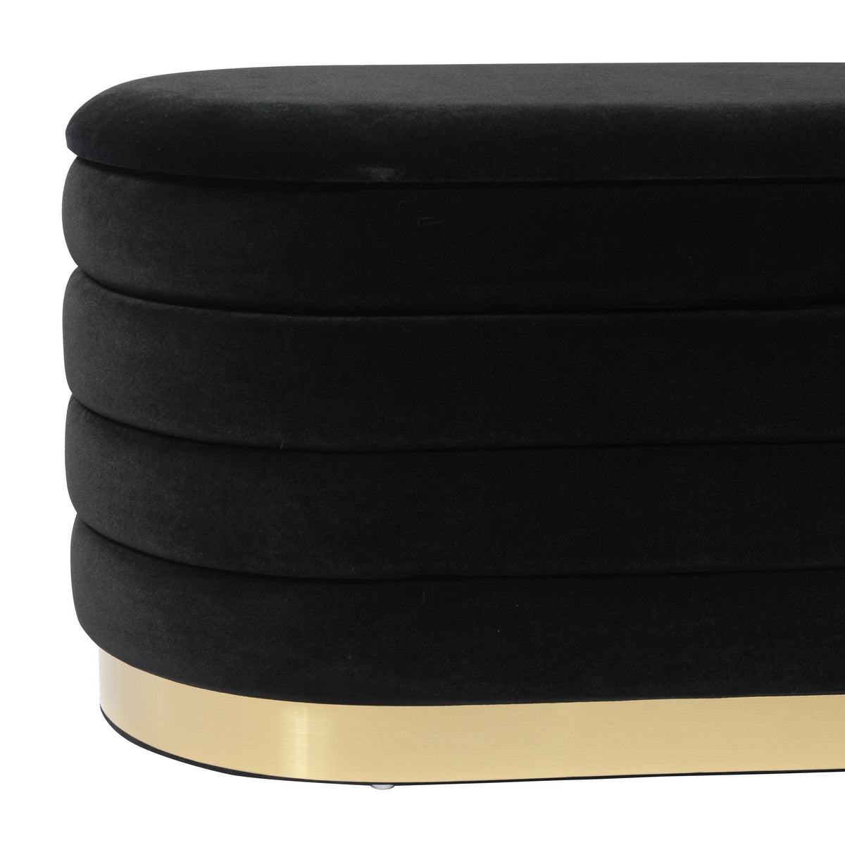 Lillian Black Performance Velvet Storage Bench by TOV Furniture – photo 7 of 9
