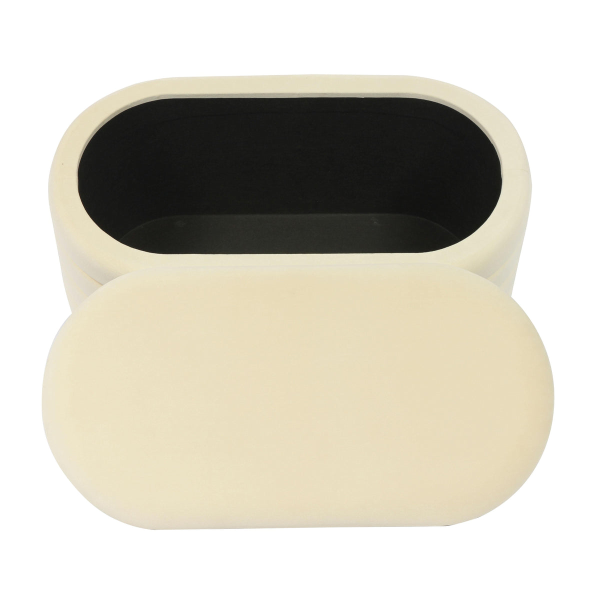 Lillian Cream Performance Velvet Storage Bench by TOV Furniture – photo 6 of 9
