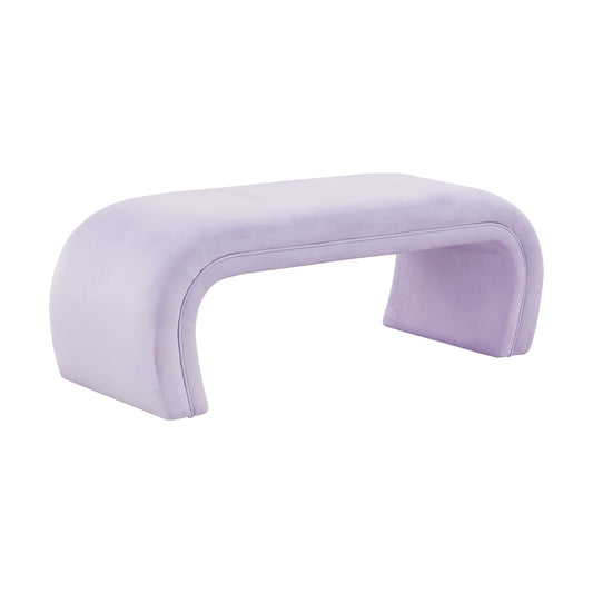 Kenya Lavender Velvet Bench by TOV