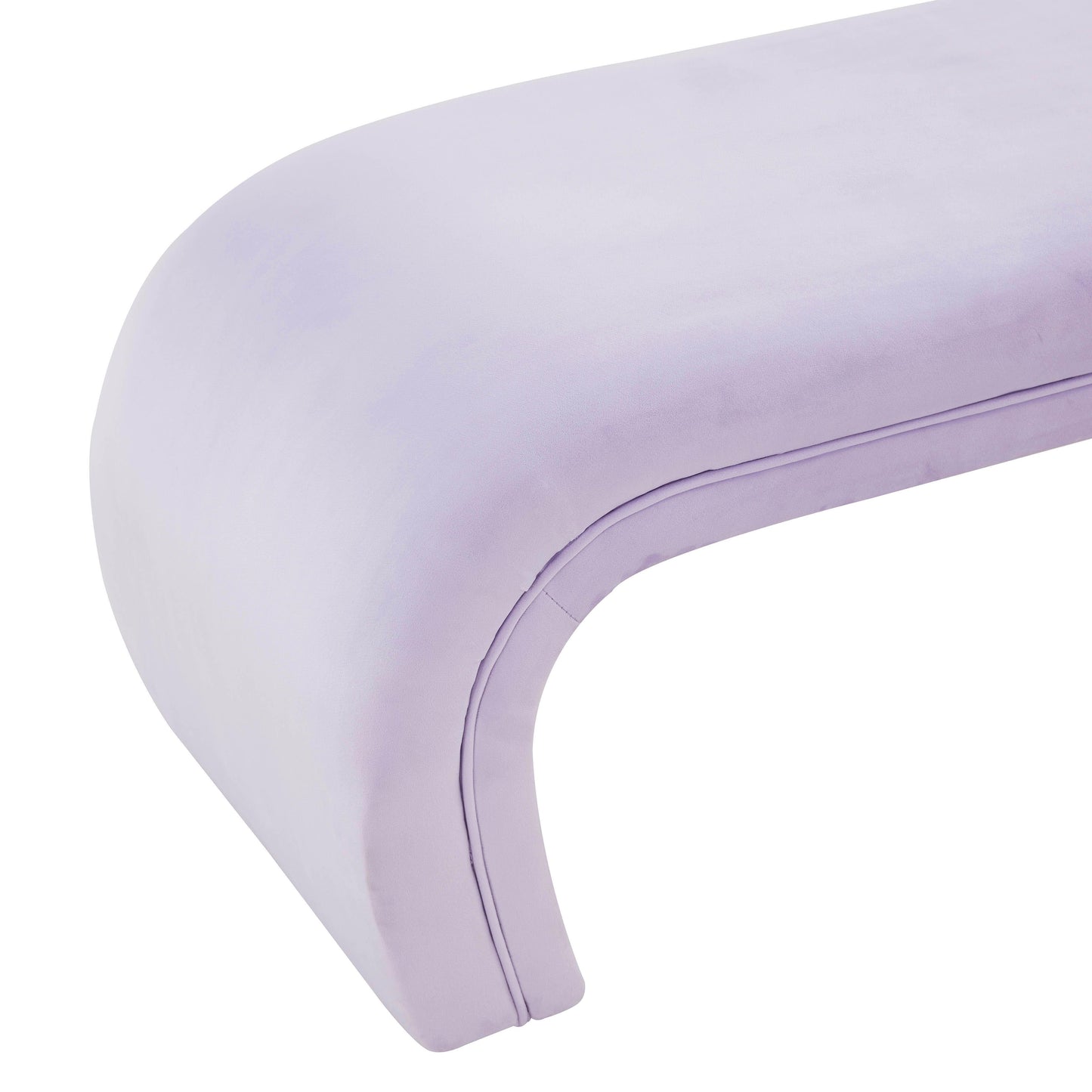 Kenya Lavender Velvet Bench by TOV