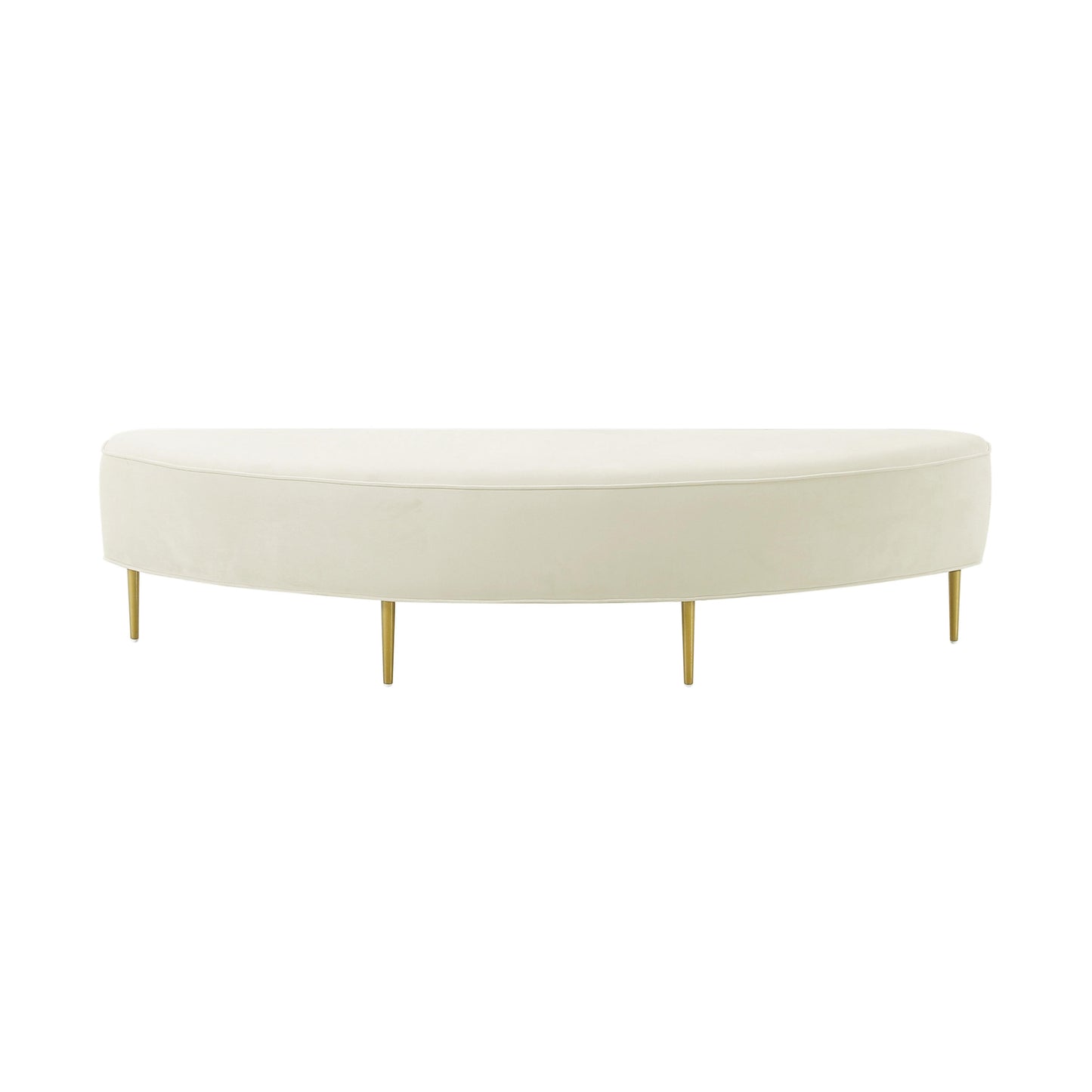 Bianca Cream Velvet Queen Bench by TOV