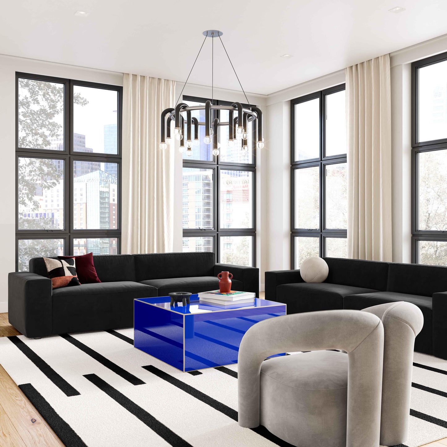 Havana 35 Glass Square Coffee Table by TOV Oc68464