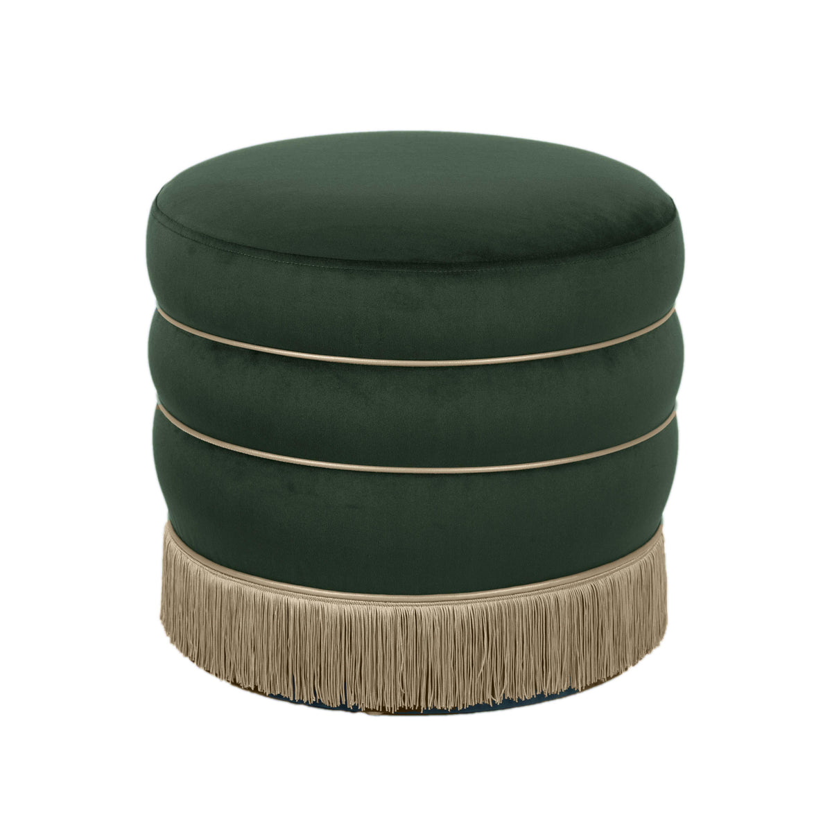 Lakka Green Performance Velvet Ottoman by TOV Furniture – photo 1 of 8