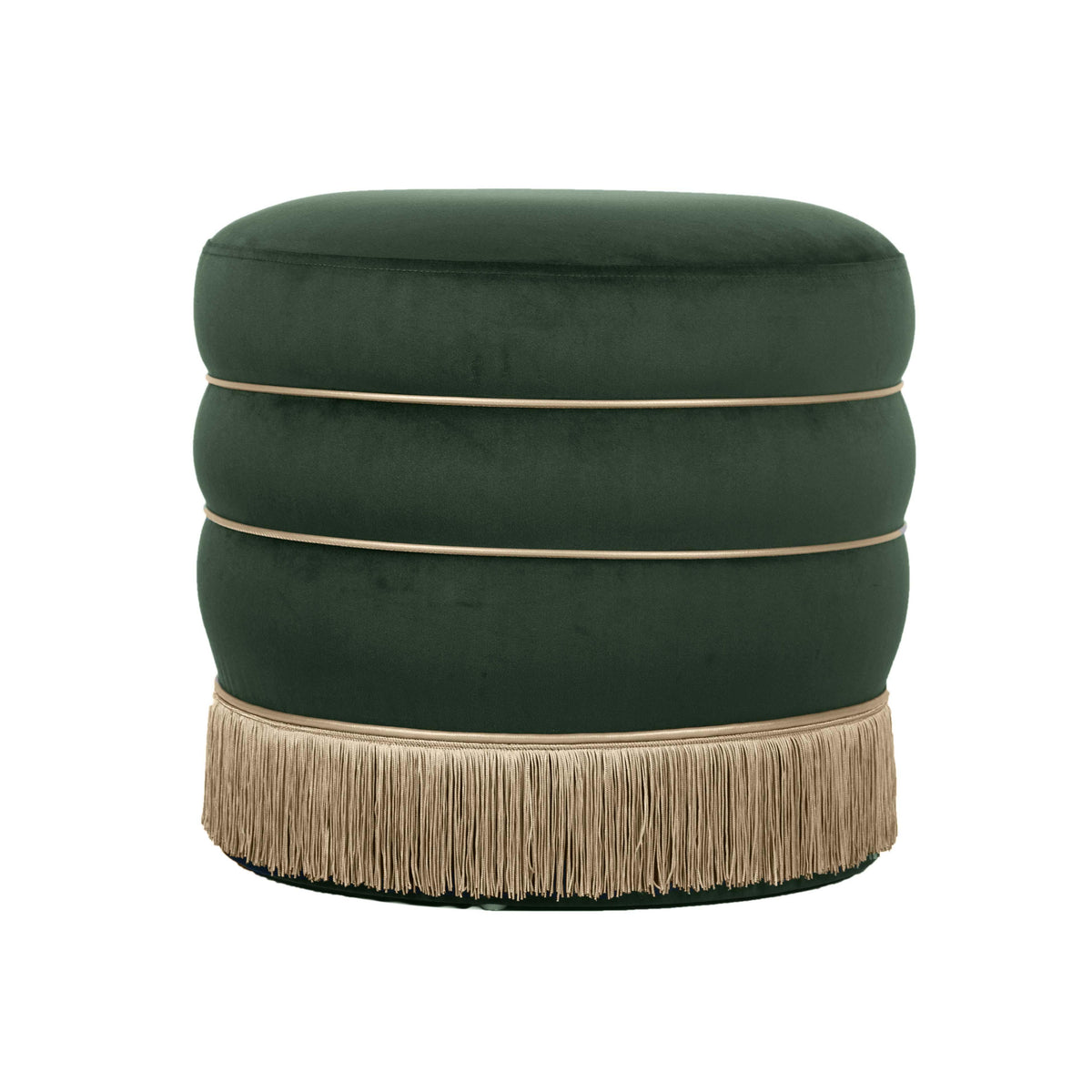 Lakka Green Performance Velvet Ottoman by TOV Furniture – photo 3 of 8