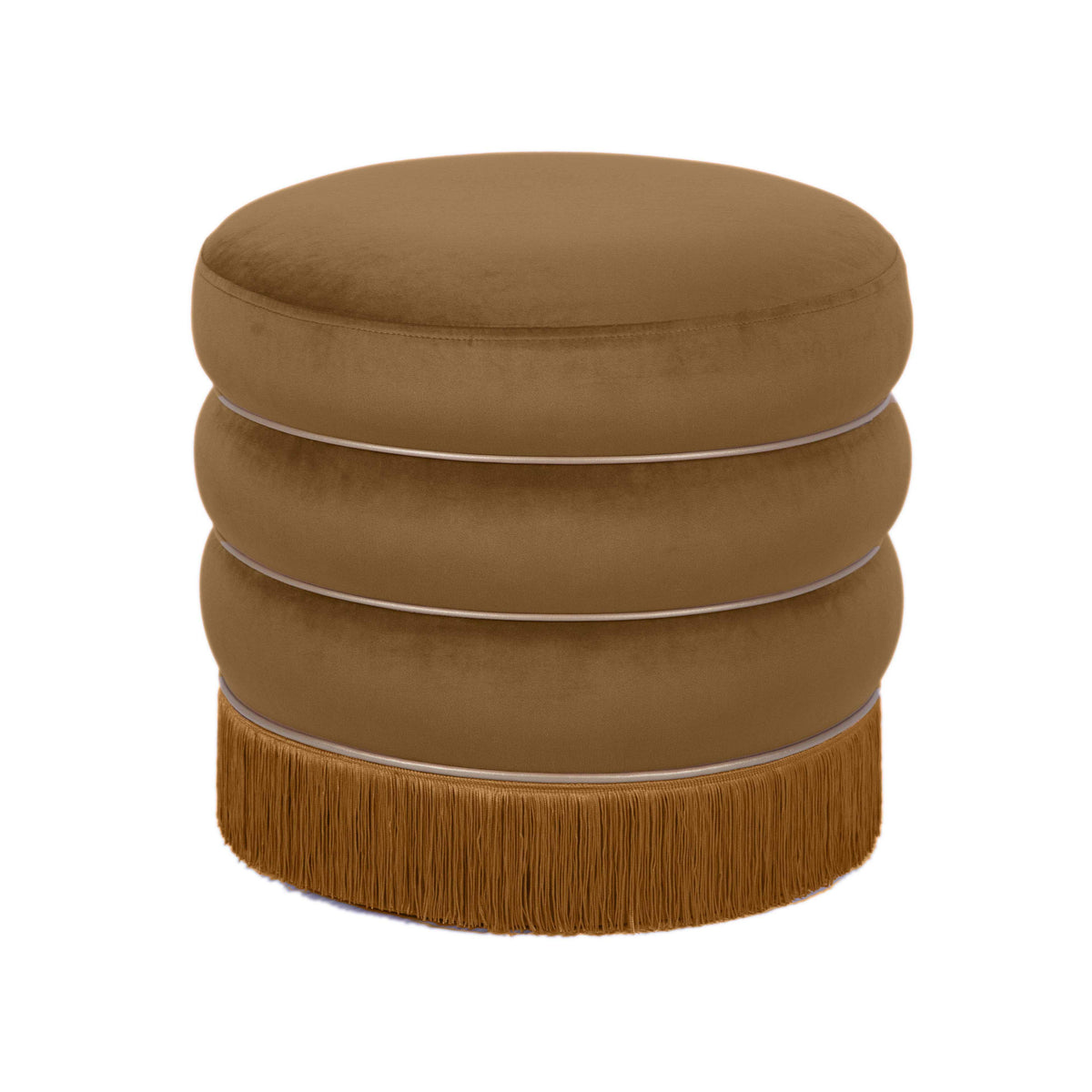 Lakka Chocolate Brown Performance Velvet Ottoman by TOV Furniture – photo 1 of 8