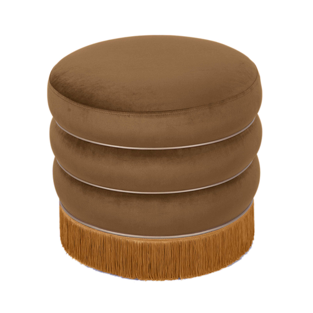 Lakka Chocolate Brown Performance Velvet Ottoman by TOV Furniture – photo 3 of 8