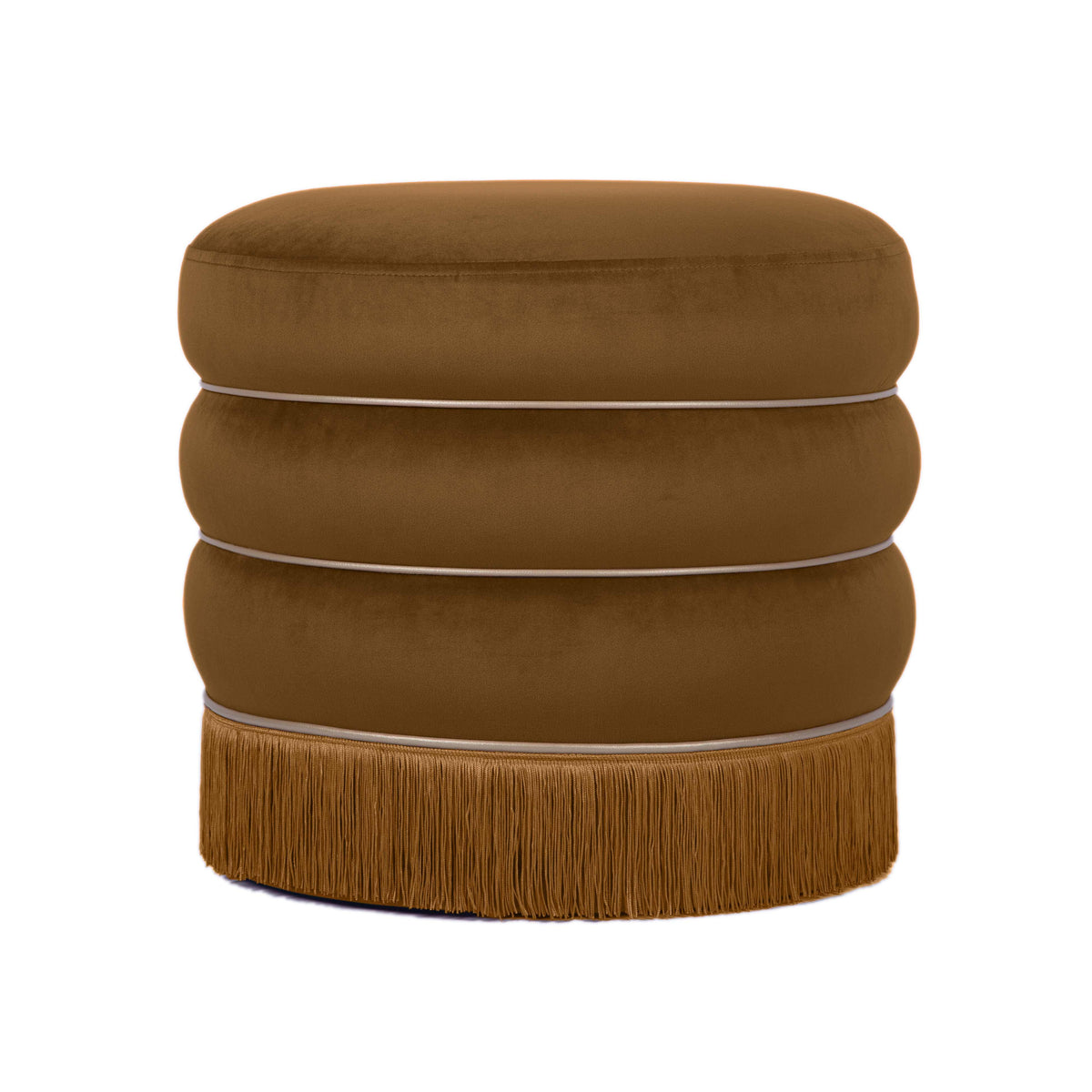 Lakka Chocolate Brown Performance Velvet Ottoman by TOV Furniture – photo 4 of 8