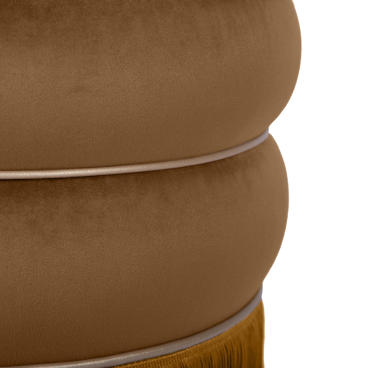 Lakka Chocolate Brown Performance Velvet Ottoman by TOV Furniture – photo 6 of 8