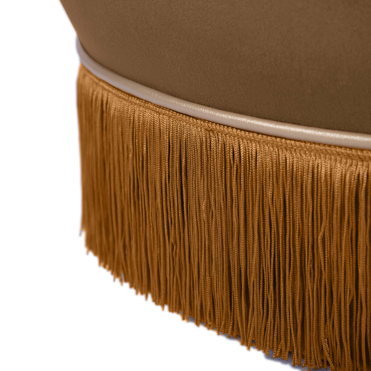 Lakka Chocolate Brown Performance Velvet Ottoman by TOV Furniture – photo 7 of 8