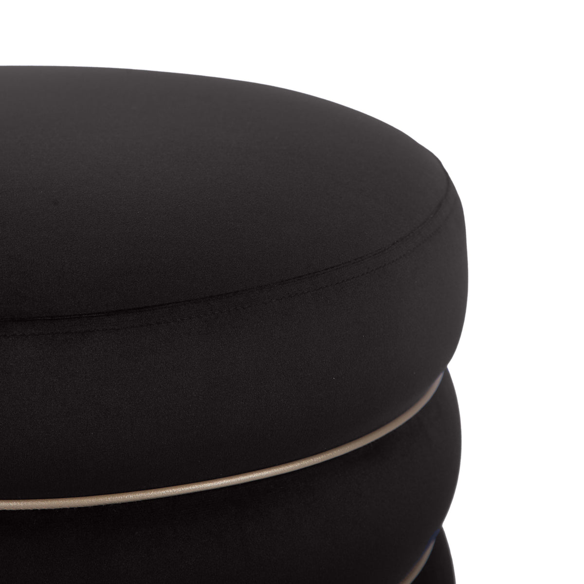 Lakka Black Performance Velvet Ottoman by TOV Furniture – photo 5 of 8