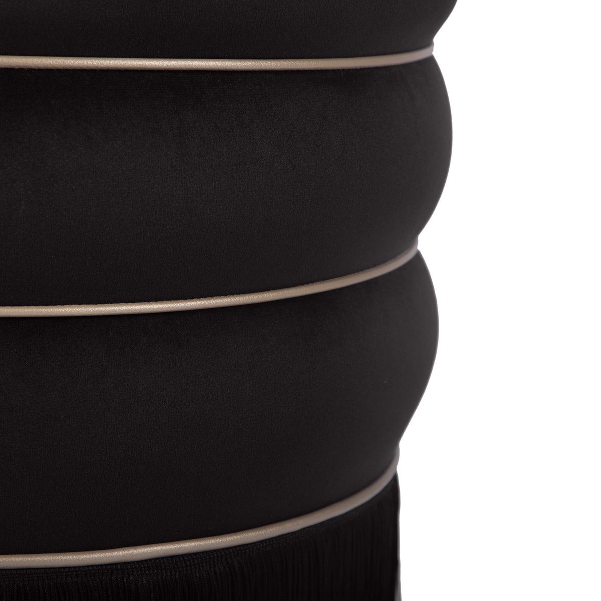 Lakka Black Performance Velvet Ottoman by TOV Furniture – photo 6 of 8