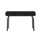 Santana Black Glass Desk Console Table by TOV