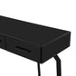 Santana Black Glass Desk Console Table by TOV