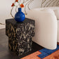 Faye Black Glass Side Table by TOV