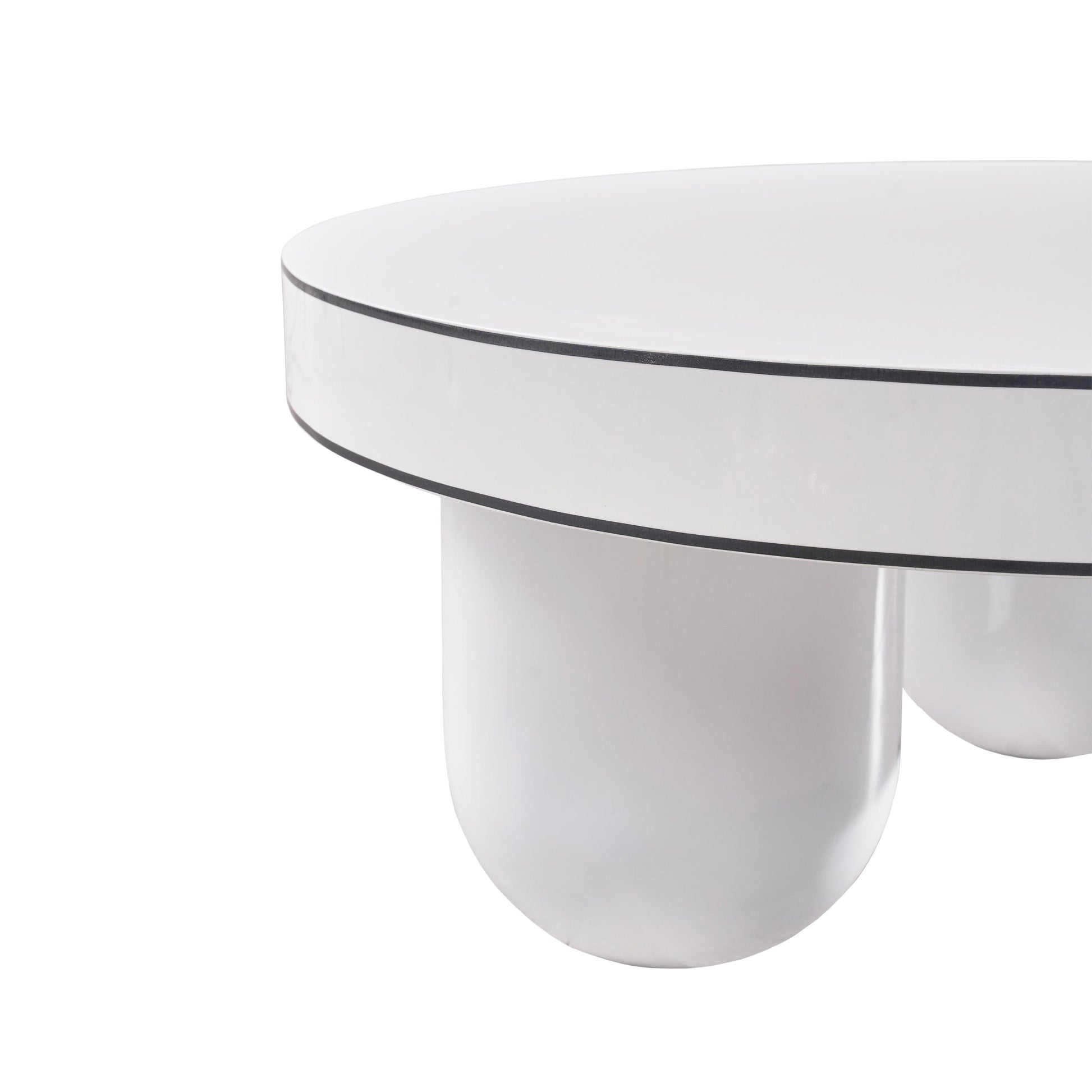 Jasper White Glossy Coffee Table by TOV