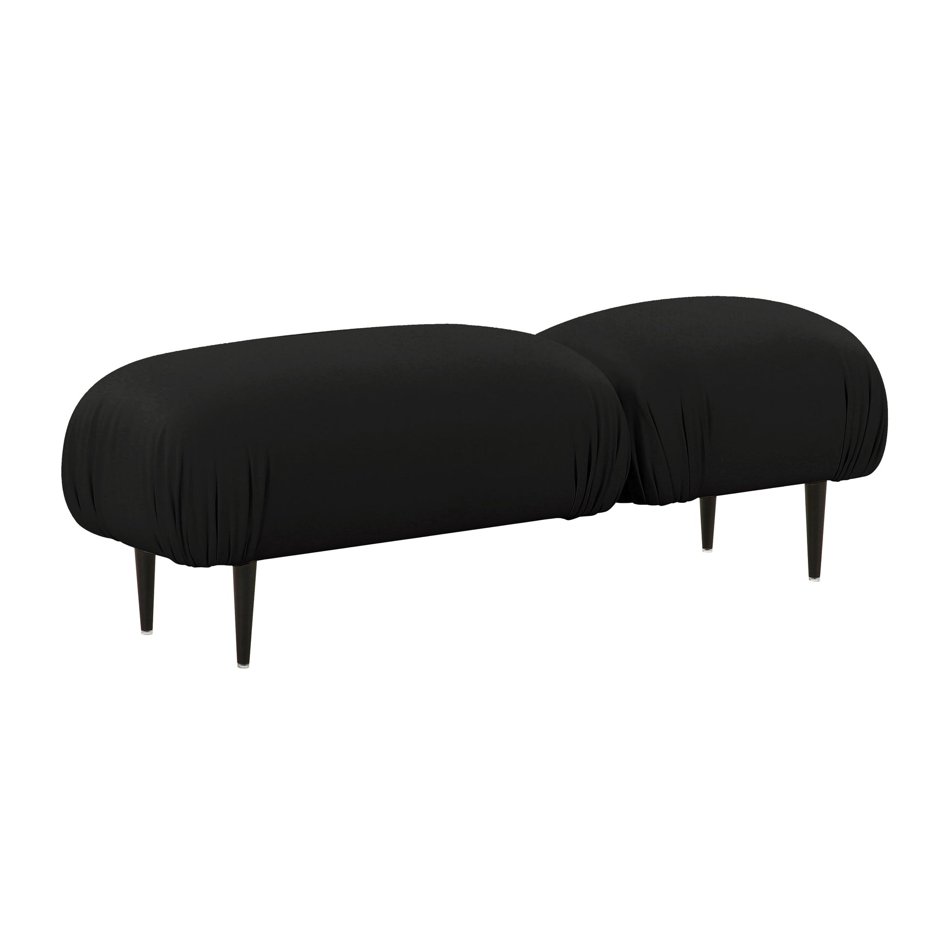 Adalynn Black Performance Vegan Leather Bench by TOV