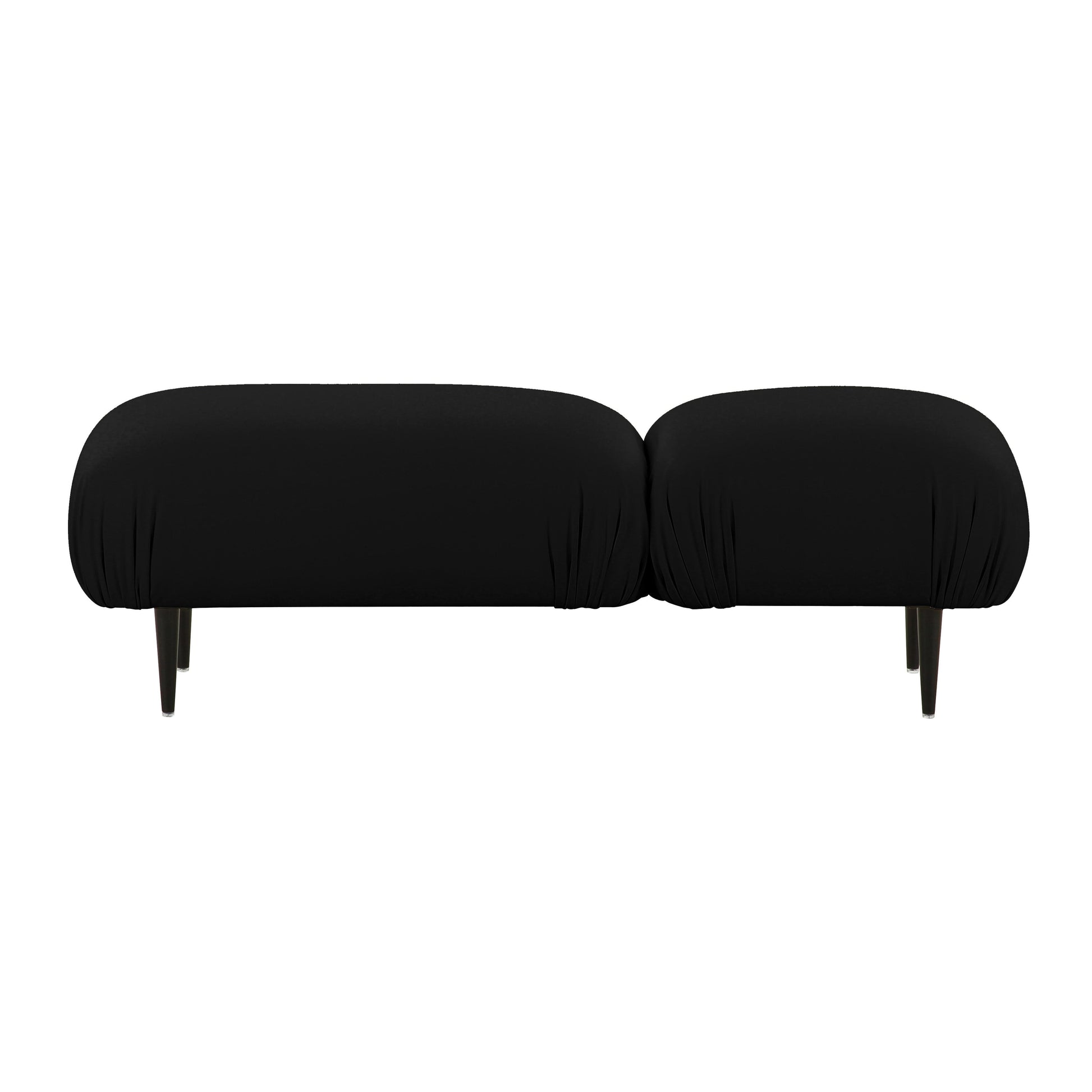 Adalynn Black Performance Vegan Leather Bench by TOV