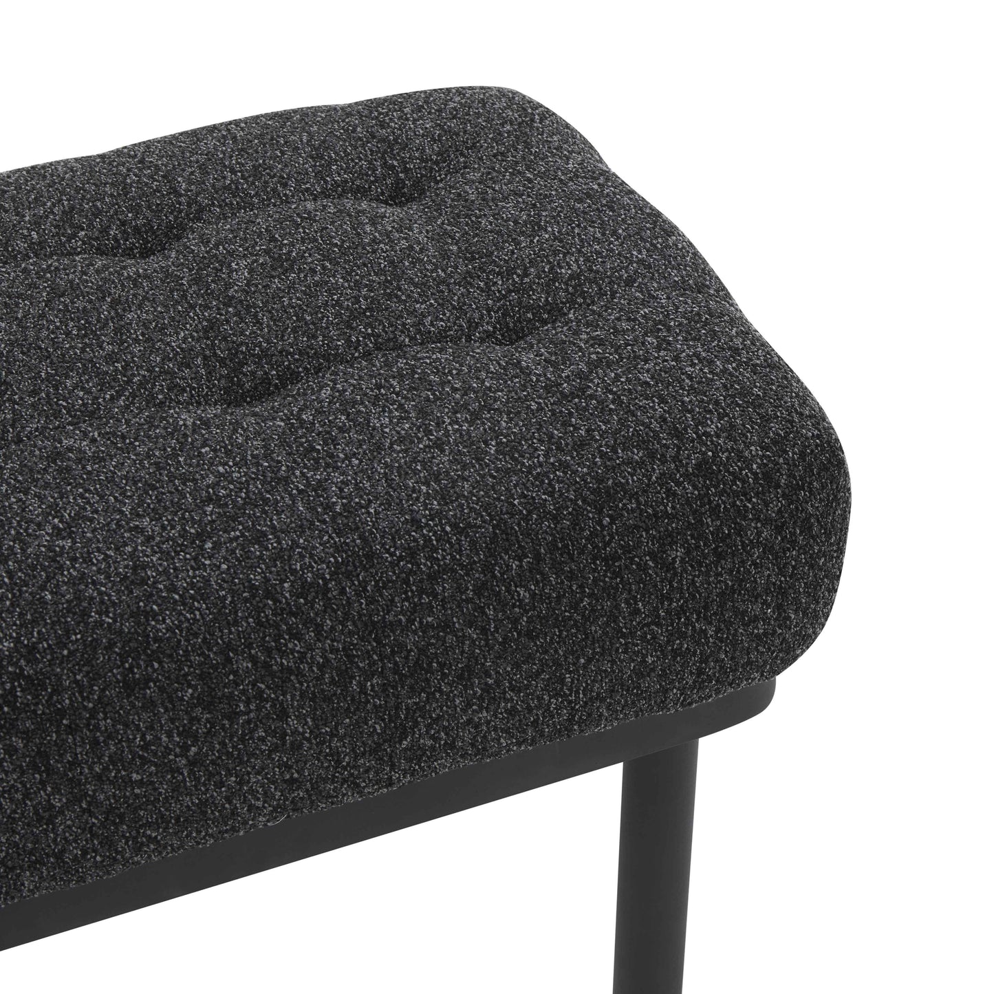 Olivia Black Boucle Bench by TOV