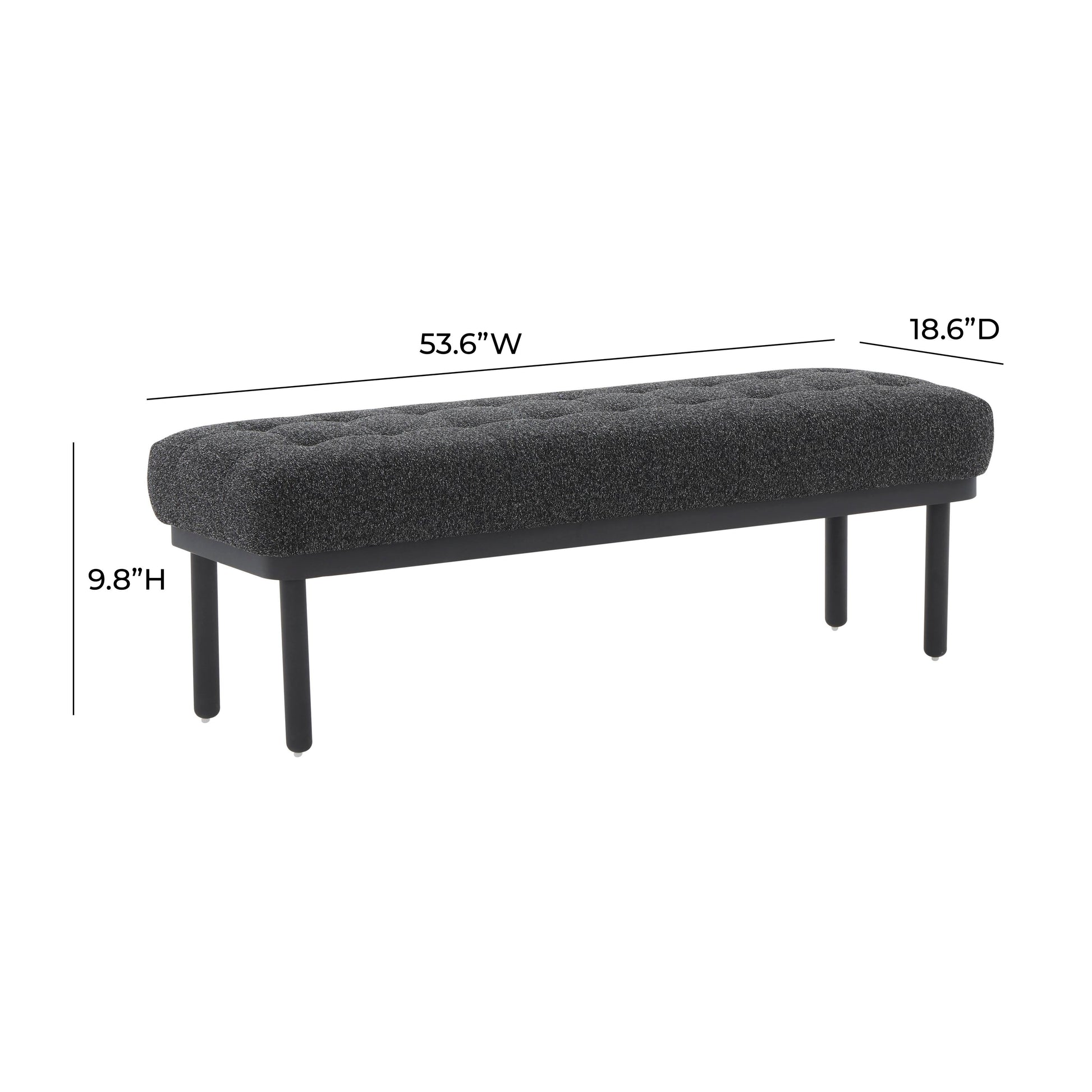 Olivia 53 Boucle Bench by TOV Oc68633